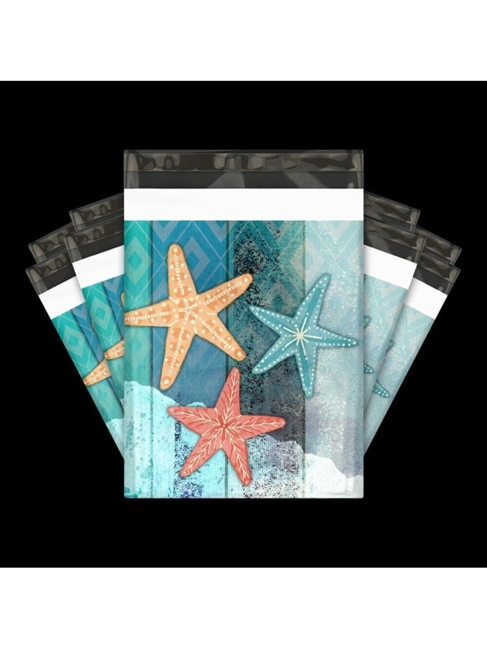 25 10X13 Poly Mailers Sea Star Ocean Fish Shipping Envelopes Bags PRICE IS FIRM - Picture 14 of 14